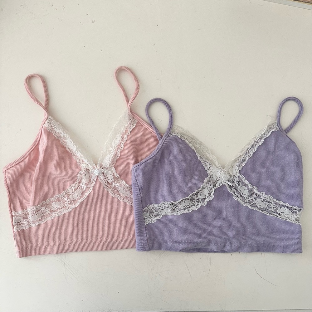 Lace Trim Crop Top Bundle Size XS/S